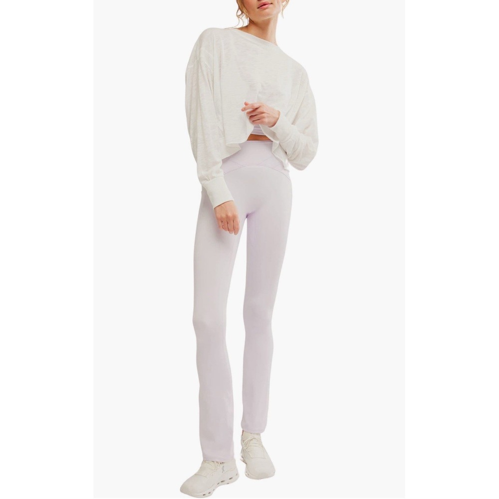 Free People Mountain Blazing Pocket Flare Leggings Rose Quartz‎ Sz Medium NWT